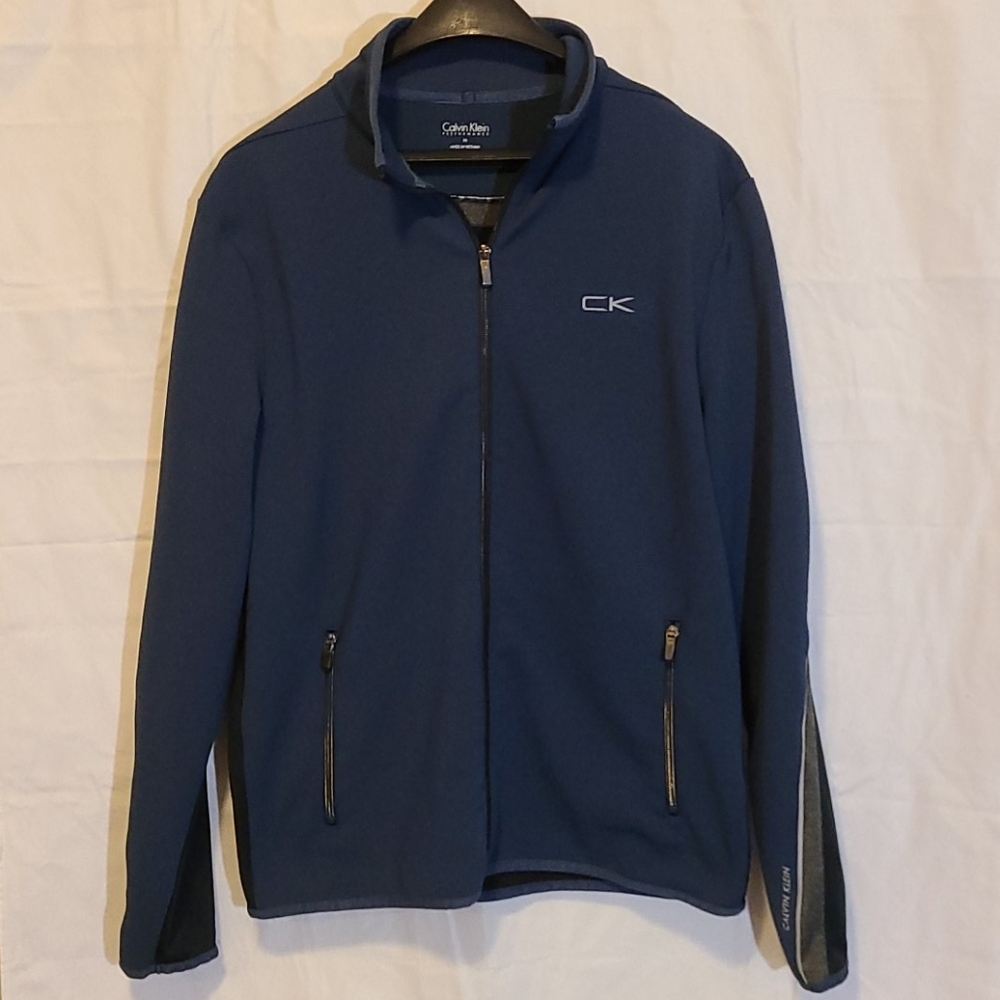 Blue and Black Calvin Klein Performance Jacket